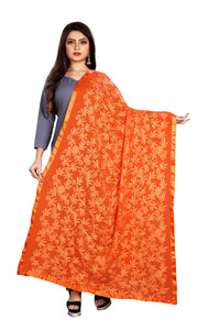 Akshar Llc Miss India Women's  Chiffon Dupatta With Goodembroidery Work