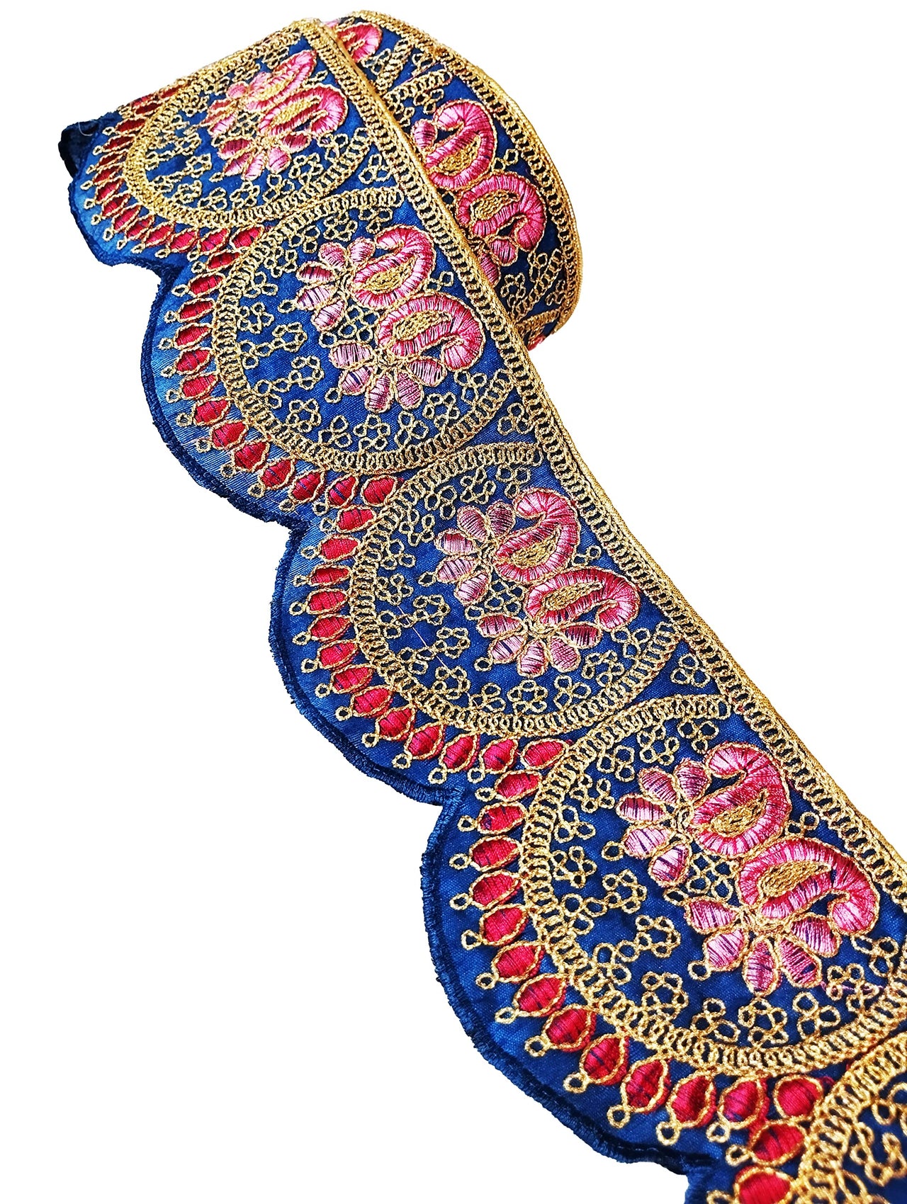 CARTZEYE Embroidery Heavy Work Trim Lace Border for Saree, Kurti, Dresses, Bandhani, Lehenga, Decorative Ribbon