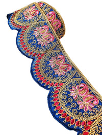 CARTZEYE Embroidery Heavy Work Trim Lace Border for Saree, Kurti, Dresses, Bandhani, Lehenga, Decorative Ribbon