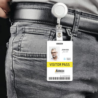 Avery Durable Tall ID Badges for Lanyards, Laser Printable on Both Sides, Blank White, 80 Total, 3.375