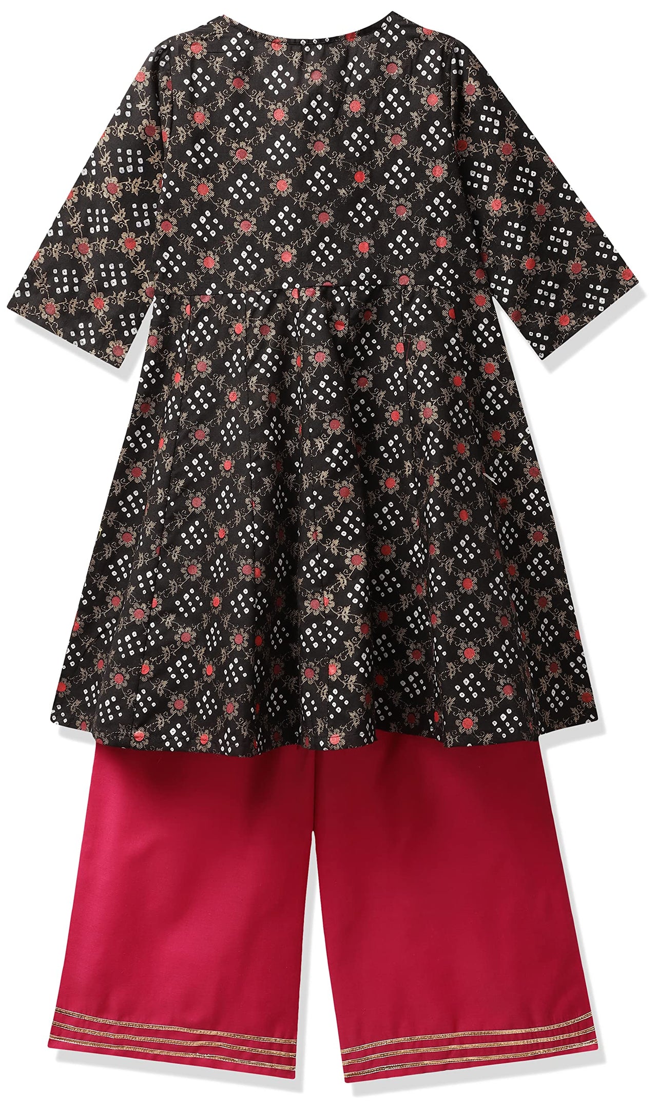 Bitiya By Bhama Girl's  Cotton Blend Kurta & Palazzo