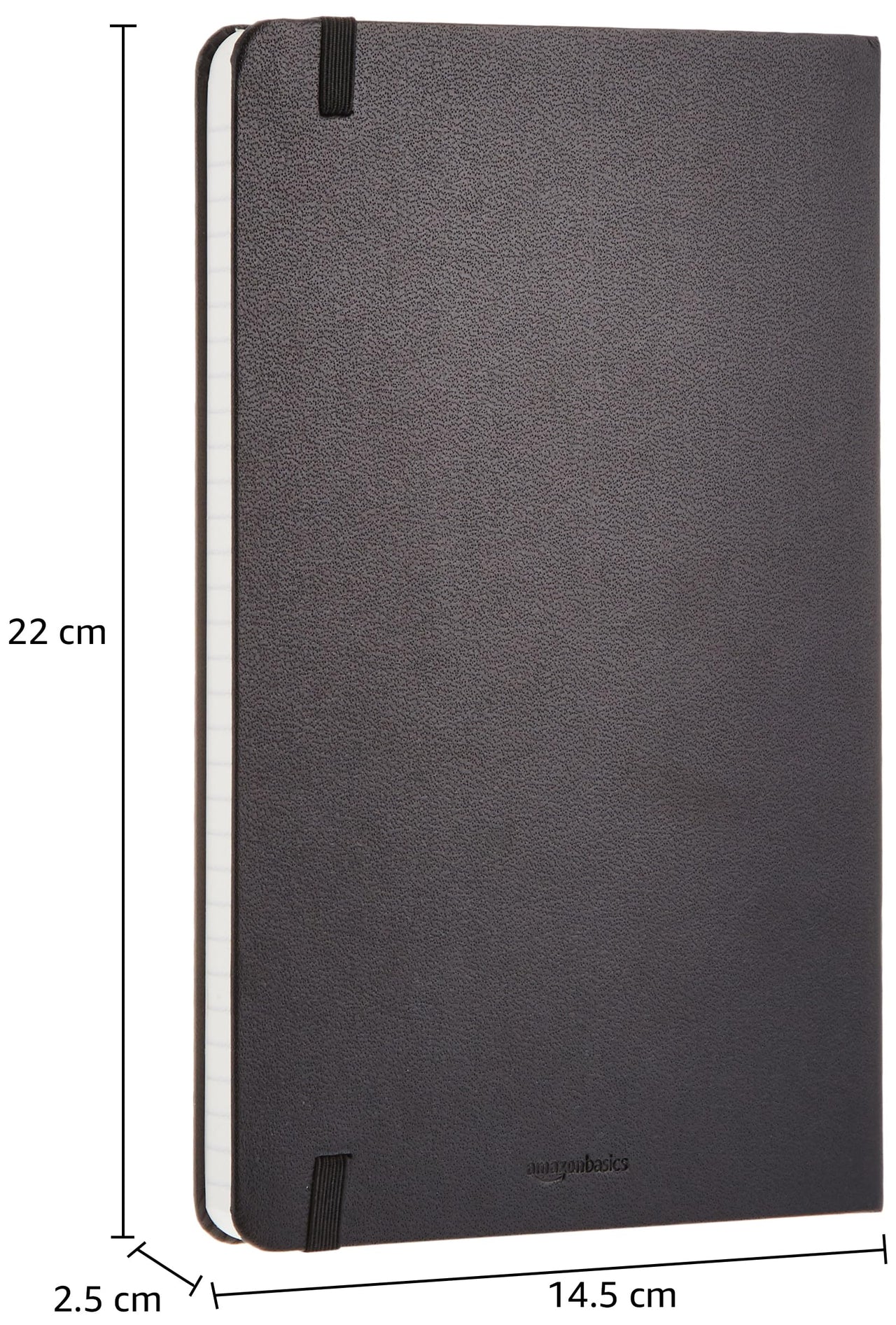 Basics Classic Notebook, Line Ruled, 240 Pages, Black, Hardcover, 5 x 8.25-Inch