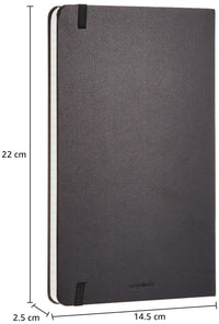 Basics Classic Notebook, Line Ruled, 240 Pages, Black, Hardcover, 5 x 8.25-Inch