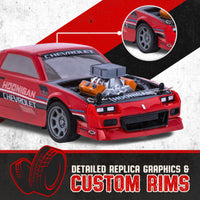 Flybar Hoonigan Camaro Remote Control Car for Kids – RC Cars, Race Car, 3.7V, 2.4 GHz, Detailed Replica Design, USB Rechargeable Battery Included, 1:16 Scale, 150 ft Range, 6 Mph