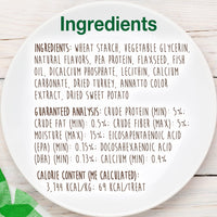 Nylabone Healthy Edibles Natural Puppy Treats - Long-Lasting Dog Treats - Puppy Supplies - Turkey & Sweet Potato Flavor, X-Small/Petite (8 Count) 1 Count (Pack of 8)