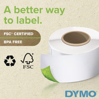 DYMO Authentic LW Return Address Labels for LabelWriter Label Printers, White, 3/4'' x 2'', 1 roll of 500