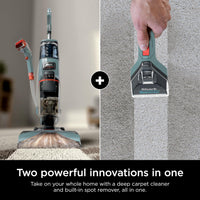 Shark EX201 CarpetXpert Upright Carpet, Area Rug & Upholstery Cleaner with StainStriker, Built-in Spot & Stain Cleaner, Perfect for Pets, Deep Cleaning & Tough Stain Removal, Carpet Shampooer, Cyan Shark CarpetXpert with StainStriker