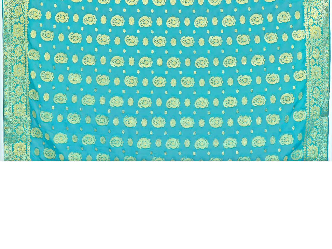 Vardha Women's  Chiffon Silk Saree with Unstitched Blouse Piece - Zari Woven Work Sarees for Wedding