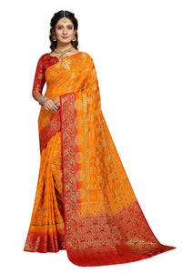 C J Enterprise Women's  Pure Kanchipuram Silk Sarees For Wedding With Un-Stitched Blouse Piece (D11 paithani)