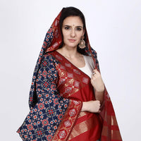 KAPAAHA Women's  Woven Design Silk Blend Dupatta Free Size