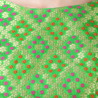 X3 Women's  Brocade Zari Weaving Elbow Length Sleeves Saree Blouse