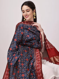 KAPAAHA Women's  Woven Silk Bandhani Patola Dupatta, Width 45 inch, Length 2.5 meter