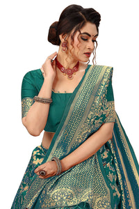 Nivah Fashion Women's  Banarasi Art Silk Saree with Blouse Piece