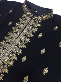 TRENDMALLS Women's  Georgette Embroidery Kurta Lehenga Suit Set Stitched