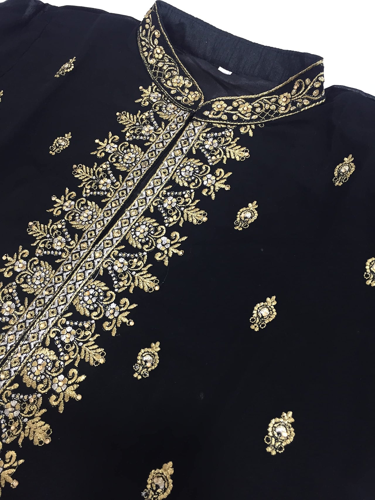 TRENDMALLS Women's  Georgette Embroidery Kurta Lehenga Suit Set Stitched