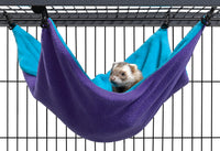 MidWest Homes for Pets Ferret Nation Large Hammock for Ferret Nation & Critter Nation Small Animal Cages | Measures 17L x 13W x 8H- inches,Purple/Teal 17.0