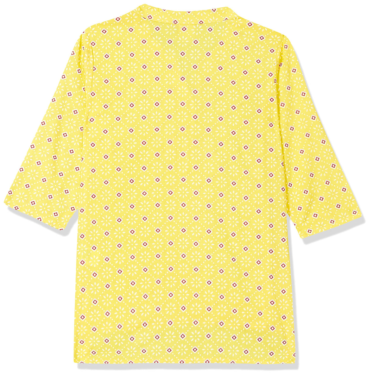 Amazon Brand - Jam & Honey Girl's  Cotton Regular Short Kurti PEACH 2 2 Years-3 Years