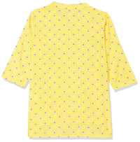 Amazon Brand - Jam & Honey Girl's  Cotton Regular Short Kurti PEACH 2 2 Years-3 Years