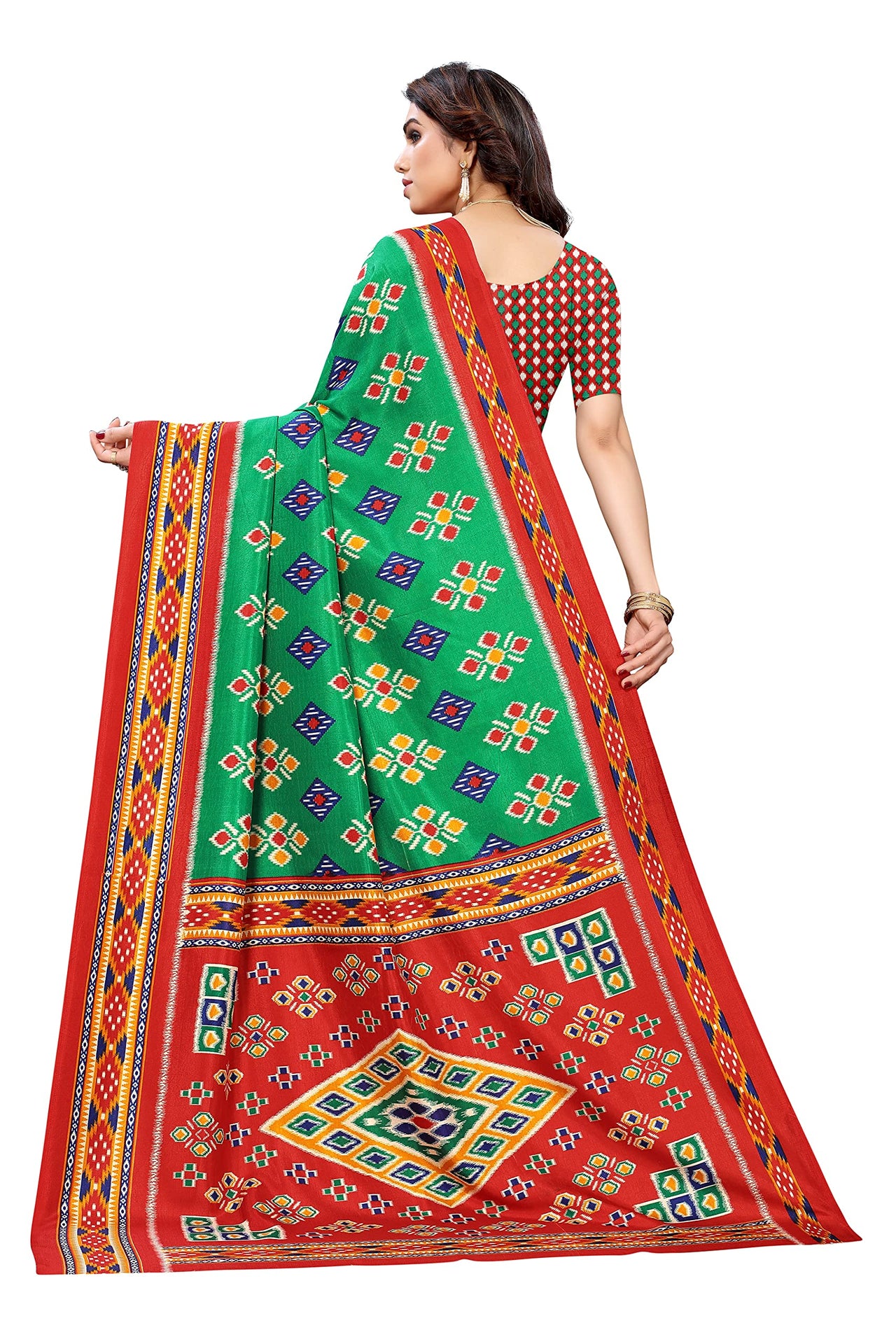 Yashika Women's  Malgudi Printed Saree With Blouse Piece