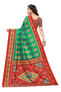 Yashika Women's  Malgudi Printed Saree With Blouse Piece