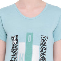 In Love Ladies Long Knee Length Chest Printed Side Slits Tshirts