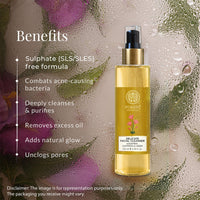 Forest Essentials Delicate Saffron & Neem Facial Cleanser with Hyaluronic Acid & Niacinamide | Designed For Acne Prone & Sensitive Skin | Gentle, Clarifying Face Wash | Sulphate & Paraben Free