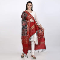KAPAAHA Women's  Woven Silk Blend Patola Dupatta/Chunni
