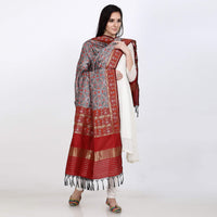 KAPAAHA Women's  Woven Silk Blend Patola Dupatta/Chunni Enough