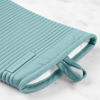 KitchenAid Ribbed Soft Silicone Oven Mitt 2-Pack Set, Mineral Water Aqua, 7.5