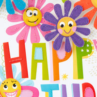 Hallmark Birthday Card for Girls (Retro Flowers)