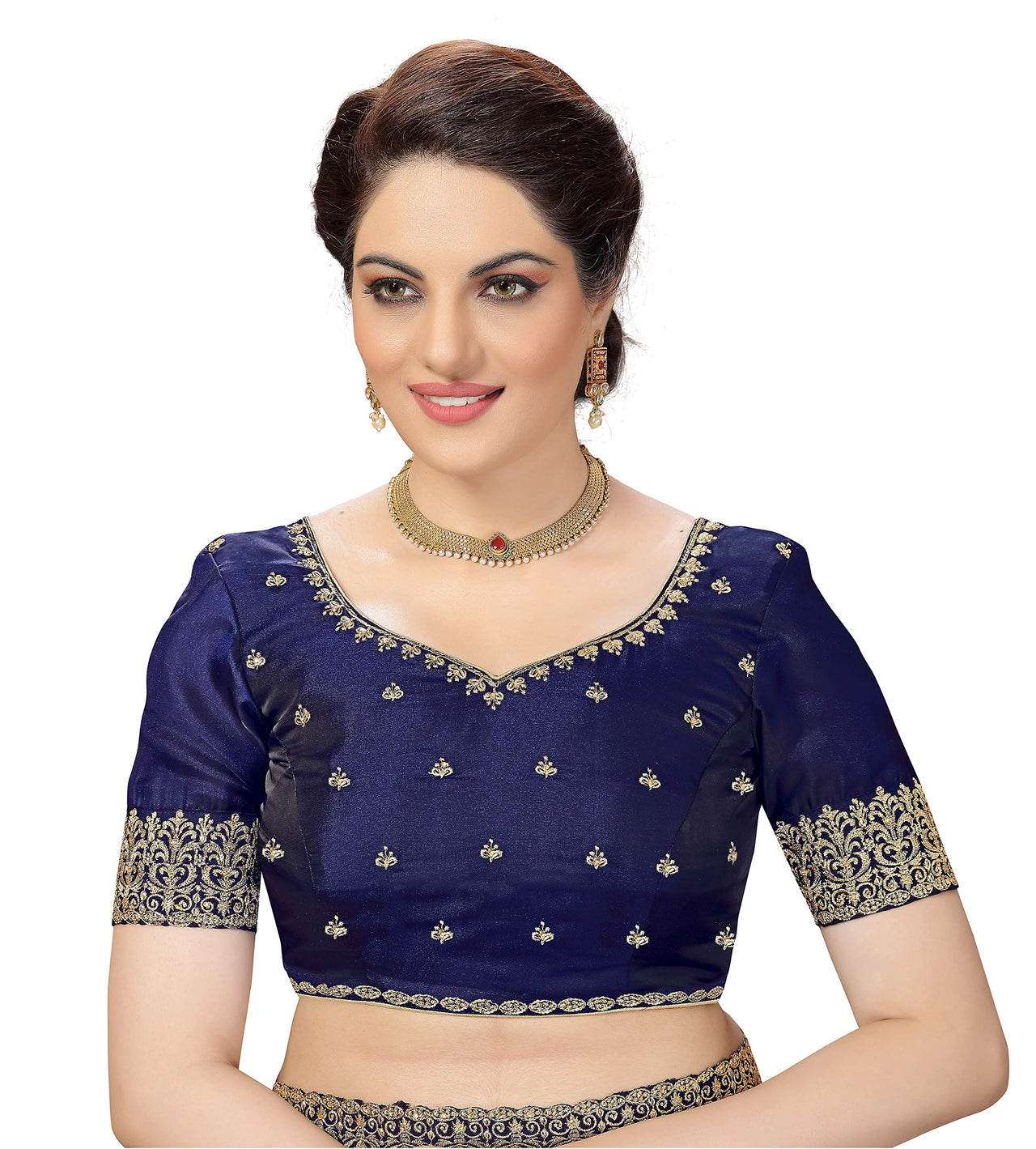 PANASH TRENDS Women's  Heavy Embroidered Silk Saree Women