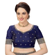 PANASH TRENDS Women's  Heavy Embroidered Silk Saree Women