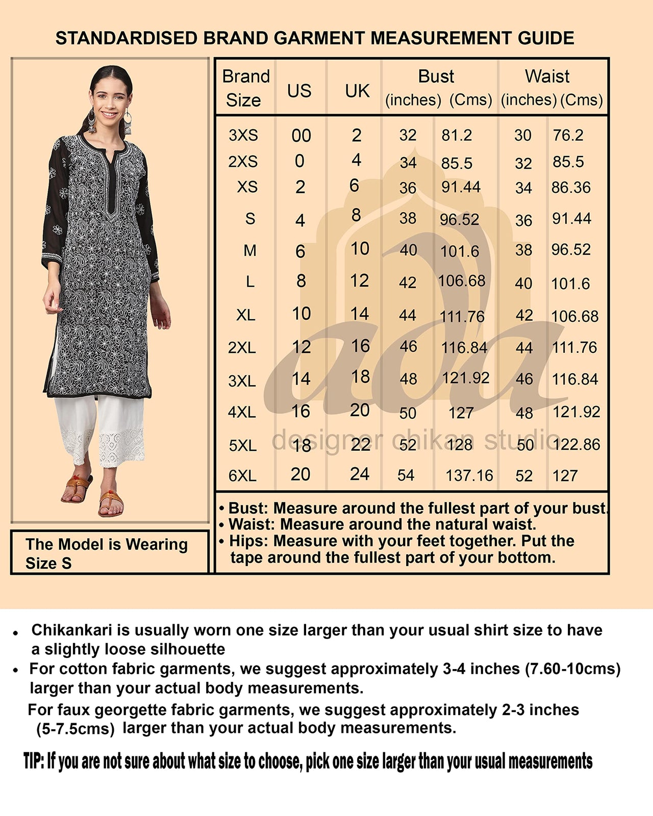 Ada Women's  Handcrafted Traditional Chikan Work Georgette Kurta with Slip A158876 White