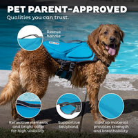 Outward Hound Dawson Swim Blue Dog Life Jacket, Small Dawson (Warmth) Small (Chest Girth: 16