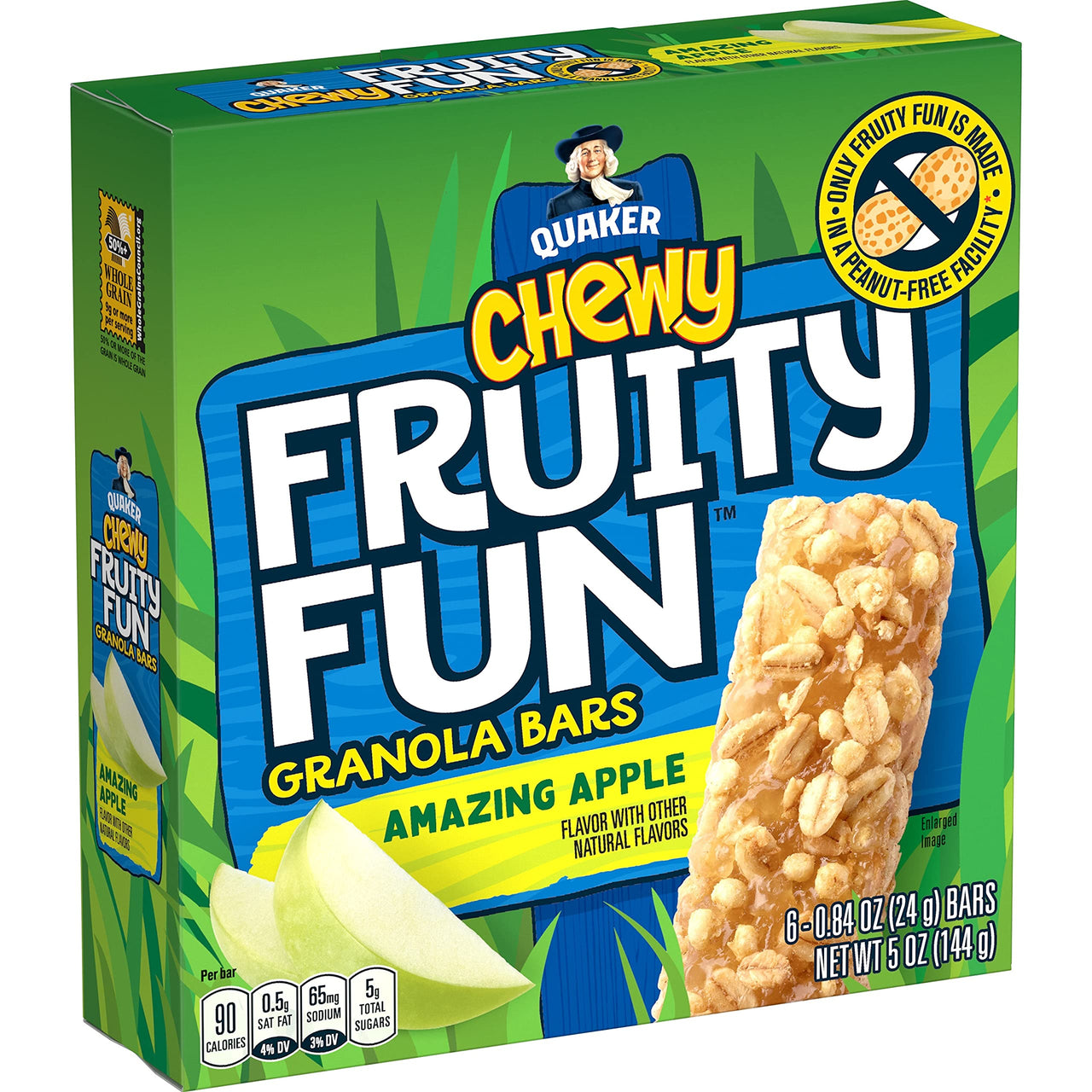 Quaker Chewy Fruity Fun Granola Bars, Amazing Apple, 0.84 Oz, 6 Count