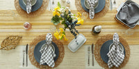 DII Farmhouse Braided Stripe Table Runner Collection, 15x108 (15x113, Fringe Included), Honey Gold 15x108