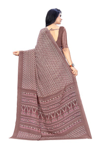 Vimla Women's  Multicolor Crepe Silk Uniform Saree with Blouse