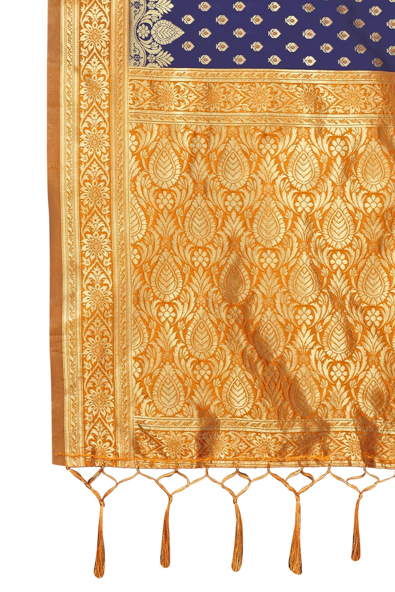 AKHILAM Women's  Banarasi silk woven Design Saree with Unstitched Blouse Piece(GNG220_QL_Parent)