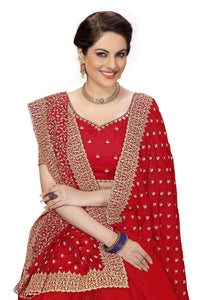 PANASH TRENDS Women's  Heavy Embroidered Silk Saree Women