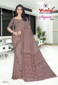 Vimla Women's  Multicolor Crepe Silk Uniform Saree with Blouse