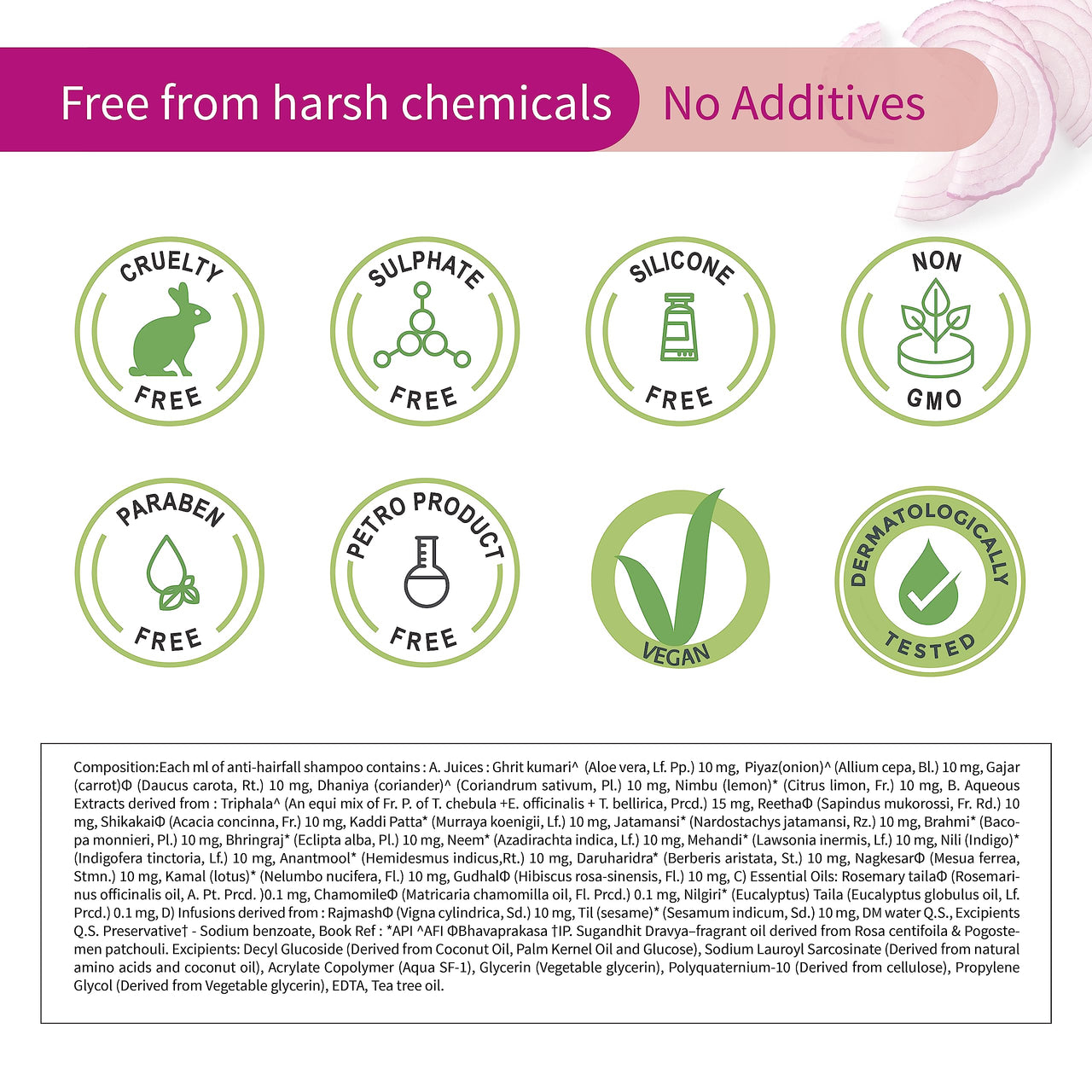 Ayouthveda Anti-hairfall Shampoo | Salfate & Paraben Free | Prevents Dandruff & Itchi Scalp | Cleanse, Conditions & Purifies Hair & Scalp | Improve Hair Density & Texture (Pack Of 5-200ml each)