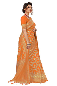 Nivah Fashion Women's  Banarasi Art Silk Saree with Blouse Piece