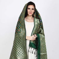 Kapaaha Women's  Woven Silk Blend Banarasi Zari Dupatta/Chunni, Width 45 Inch, Length 2.5 Meter