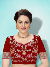 PANASH TRENDS Women's  Banarasi Barfi Silk Saree With Blouse Piece