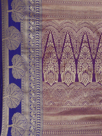 Pandadi Saree Women's  Banarasi Silk Saree With Unstitched Blouse Piece