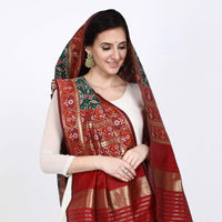 KAPAAHA Women's  Woven Silk Blend Patola Dupatta/Chunni Enough