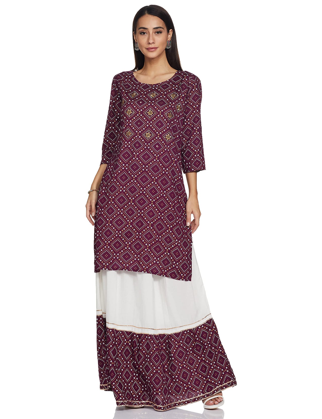 Ayukta Women Straight Kurti with Skirt