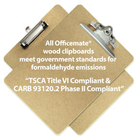 Officemate Recycled Wood Clipboard, Letter Size, 9