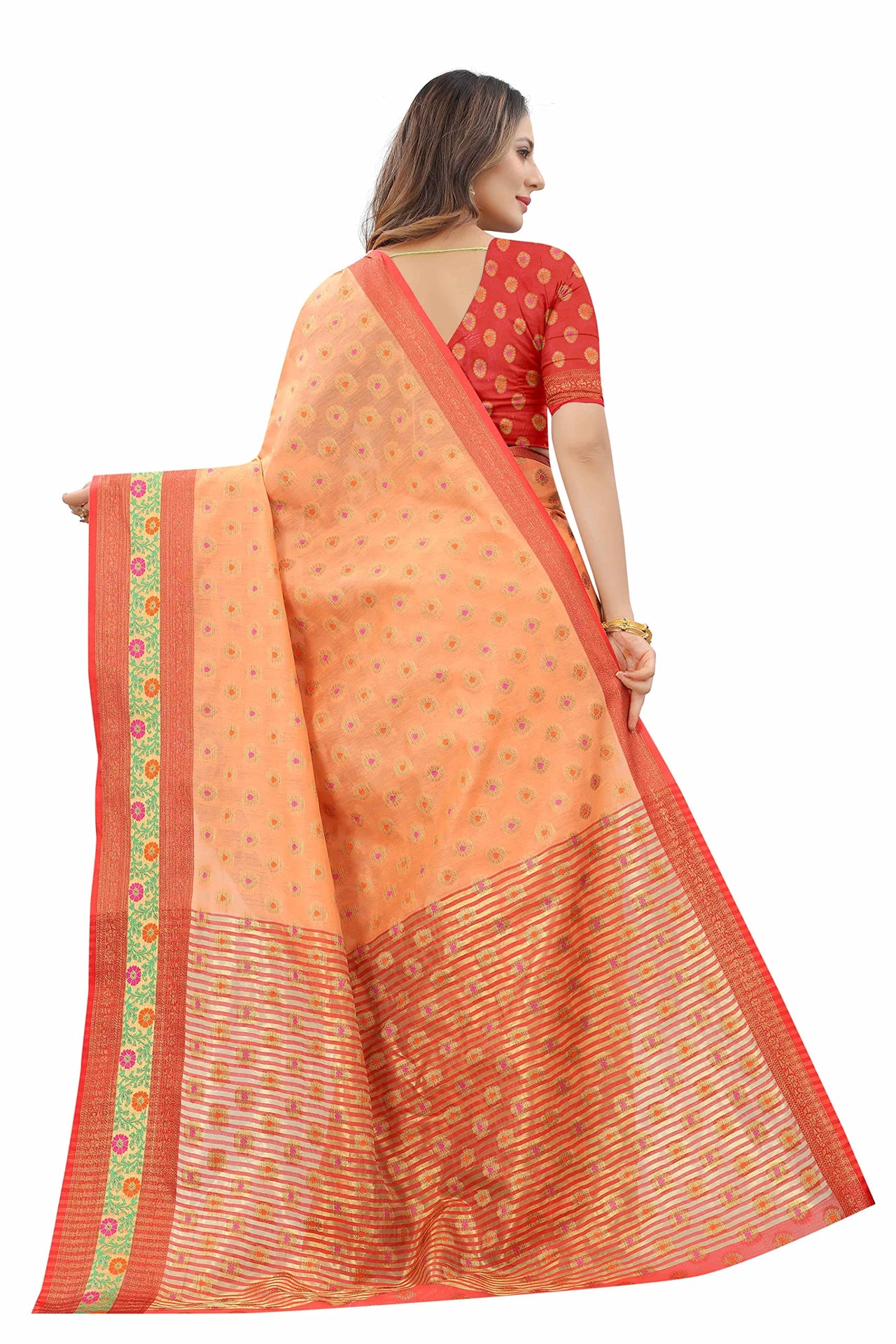Silk Zone Women's  Cotton Woven Saree