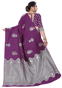 PANASH TRENDS Women's  Kanchipuram Banarasi Art Silk Saree with Blouse Piece